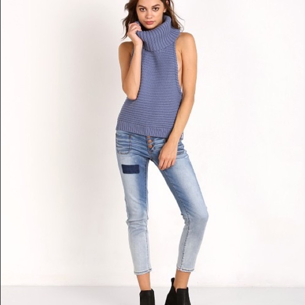 Powder Blue Parisienne Knit Tank